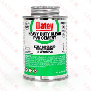 4 oz Heavy-Duty PVC Cement w/ Dauber, Clear