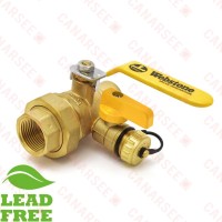 1” Sweat x NPT Threaded Union Ball Valve w/ Hose Drain, Full Port (Lead-Free)