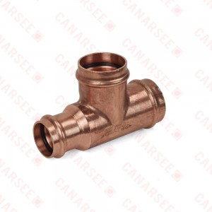 1-1/2" x 1" x 1-1/2" Press Copper Tee, Made in the USA