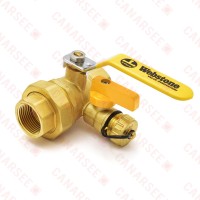 1” NPT Threaded Union Ball Valve w/ Hose Drain, Full Port
