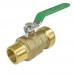 1" Push To Connect x 1" MPT Brass Ball Valve, Lead-Free