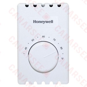 Honeywell T410B1004 T4398 Series Non Programmable Heat Only Thermostat, Settable 40 F to 80 F