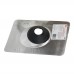 2" Pipe, No-Calk Pitched Roof Flashing, Aluminum, 9" x 12.5" base