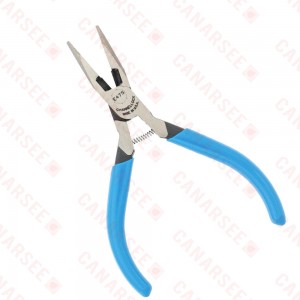 E47S Channellock 5" High-Leverage Long Nose Plier w/ Side Cutter, Spring-Loaded