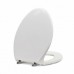 Bemis 1900SS Commerical Plastic Elongated Toilet Seat w/ Self-Sustaining Stainless Steel Hinges, Heavy-Duty