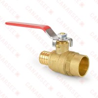 1” PEX x Sweat Brass Ball Valve, Full Port