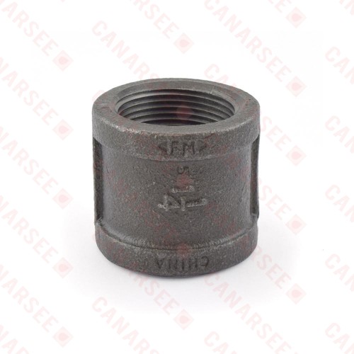 1-1/4" Black Coupling (Imported)