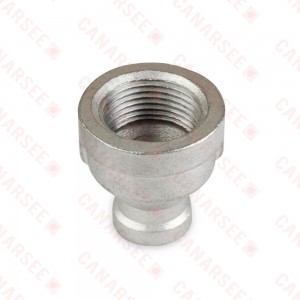 3/4" x 1/4" 304 Stainless Steel Reducing Coupling, FNPT threaded