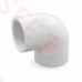 1-1/4" Barbed Insert x 1-1/4" Female NPT 90° PVC Elbow, Sch 40, Gray