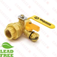 1” NPT Threaded Union Ball Valve w/ Hose Drain, Full Port (Lead-Free) 