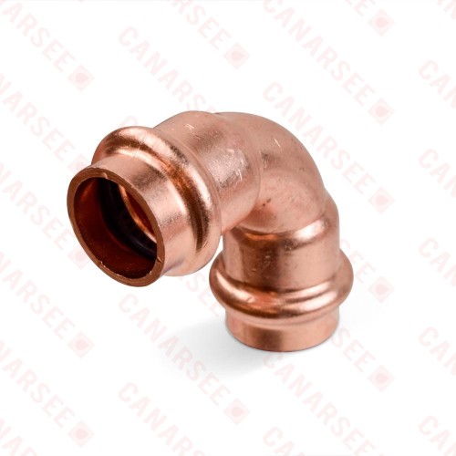 1/2" Press Copper 90° Elbow, Imported