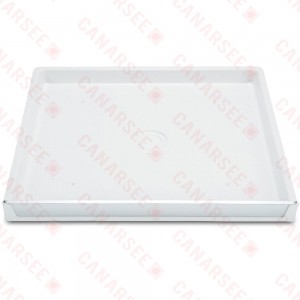 32" x 30" x 2.5" DuraPan Washer/Water Heater Pan w/ Side Drain Elbow Fitting Assembly, Flock White