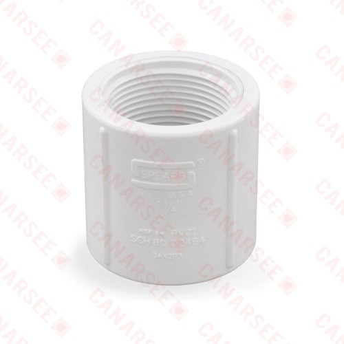 1-1/4" PVC (Sch. 40) FIP x FIP Coupling