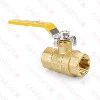 3/4” FIP x FIP Threaded Brass Ball Valve, Full Port