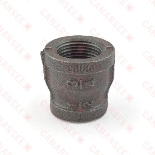 3/4" x 1/2" Black Coupling (Imported)