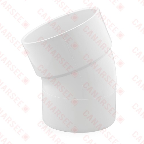 6" PVC DWV 22.5° Street Elbow