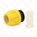 1-1/4" Compression Cap for SDR-11 Yellow PE Gas Pipe