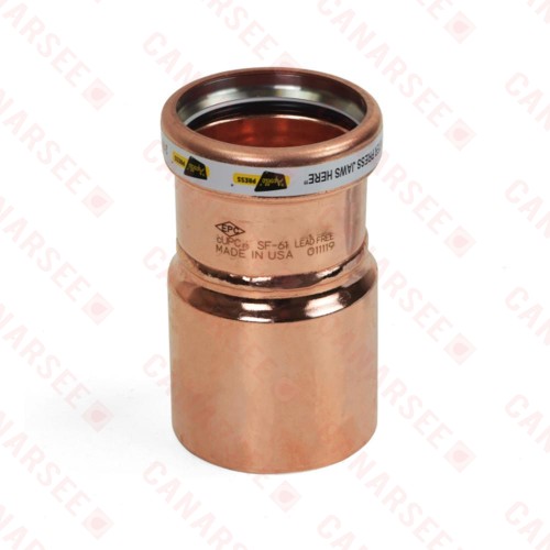 2-1/2" FTG x 2" Press Copper Reducer, Made in the USA
