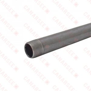 1" x 10ft Black Steel Pipe, Sch 40, NPT Threaded on Both Ends