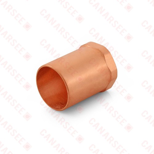 1" Copper x 1/2" Female Threaded Adapter
