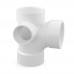 3" PVC DWV Sanitary Tee w/ 2" Left Side Inlet