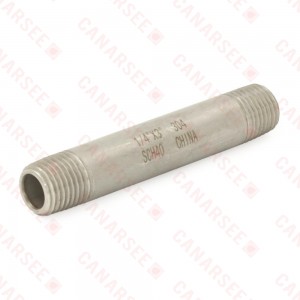 1/4" x 3" Stainless Steel Pipe Nipple