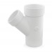 4" x 4" x 3" PVC DWV Street Wye (Spigot x Socket x Socket)