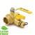 1-1/4" Sweat (Solder) Brass Ball Valve w/ Hose Drain, Full Port (Lead-Free)