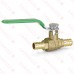 1/2” PEX Brass Ball Valve w/ Waste Outlet, Full Port (Lead-Free)
