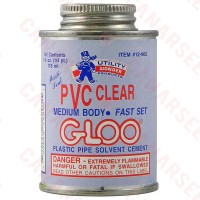 PVC Cement w/ Dauber, Medium-Body Fast-Set, Clear, 4oz