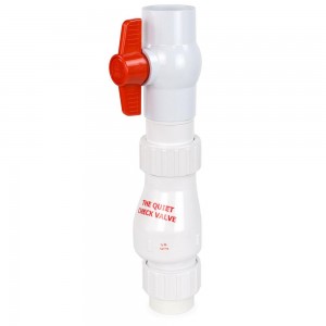 1-1/2" Quiet PVC Ball & Check Valve Combo w/ Unions, Compression